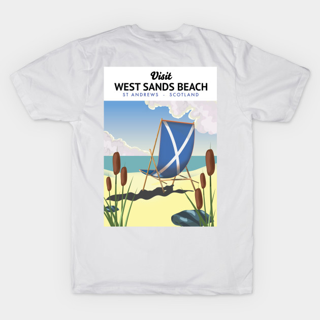 West Sands Beach, St Andrews Scotland beach poster by nickemporium1